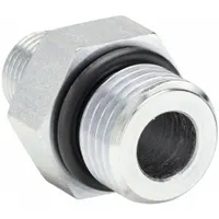 PARKER Metal Pipe Straight: Straight, Steel, 3/4 in x 1/2 in, Male Threaded x Male NPT Threaded (MPN 8-1/2 F5OF-S)