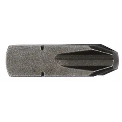 This APEX insert bit features a #2 Square tip with Imperial PH2 industry size, designed for driving square-drive fasteners. Constructed from S2 steel with a standard tip style, it is impact rated for use with impact drivers. The 5-pack provides multiple bits for industrial assembly, automotive repair, and construction applications.