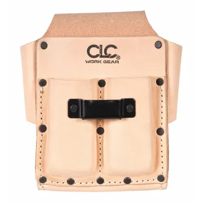 CLC Tool Pouch: For 2 3/4 in Belt Wd - Max, 5 Pockets - Leather Tool Pouches