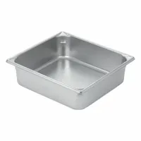 VOLLRATH Steam Table Pan: Two-Thirds Size, Rectangular, 22 ga Gauge, 9.3 qt Capacity, NSF Certified (MPN 30142)