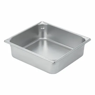 VOLLRATH Steam Table Pan: Two-Thirds Size, Rectangular, 22 ga Gauge, 9.3 qt Capacity - Steam Table Pans