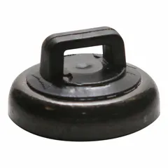 Black magnetic cable tie mount with a slot height of 0.11 in and slot width of 0.23 in, designed for use with standard sized cable ties. The magnetic base attaches to ferrous metal surfaces for securing and routing cables, wires, or hoses in industrial, automotive, or commercial settings.