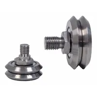 BISHOP-WISECARVER Guide Wheel: 1 13/64 in Roller Dia, V-Groove, 7/16 in Roller Wd, M10-1.5 Thread (MPN SWSC2XA)