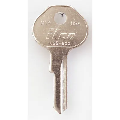 KABA ILCO Key Blank: Compatible with Master Locks, Key ID # M19, 4 Pins - Padlock Key Blanks