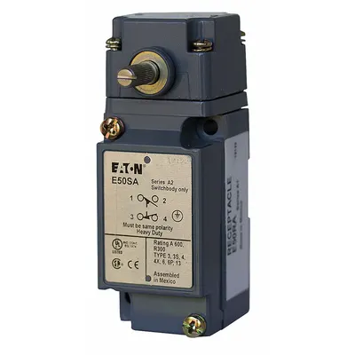EATON Plug-In Limit Switch: 29 mm Mounting Hole Vertical Center to Center Distance, 90° - Roller Lever-Arm Limit Switches