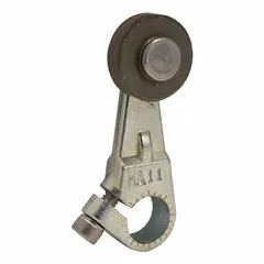 Fixed roller lever accessory for 9007C series limit switches. Features a rotary lever roller actuator with outside offset roller position and 1.5-inch maximum arm/operator length. Used to detect mechanical position in industrial automation and conveyor systems.