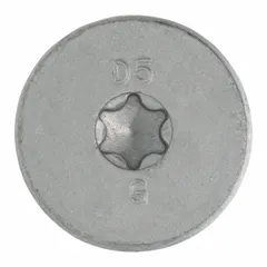 This flat-head screw anchor is made of case-hardened steel with a zinc-plated finish. It features a pointed tip and Torx drive, and is removable. Designed for inch-system applications, it is commonly used for fastening into masonry or concrete. Supplied in a 50-pack.