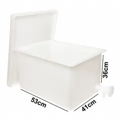 Rectangular Lab Tray, HDPE, 78 L, 21 in Overall Length, Non-Sterile