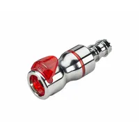 Quick Connection Coupling: Straight, 1/2 in ID Size, Warm Red, Barbed/Quick Disconnect, Brass (MPN LQ6D17008LRED)