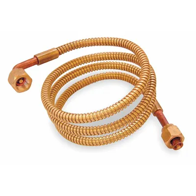 JOHNSON CONTROLS Armored Capillary Tubing: 0.06 in ID, 48 in Lg, 1/4 in Connection - Armored Refrigeration Capillary Tubing
