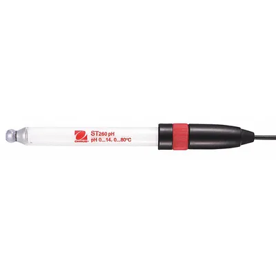 OHAUS Electrode: ST260, pH, 0 to 14 pH, Bulb, 1.1 m Cable Lg, BNC, Ceramic - pH Laboratory Electrodes, Probes & Sensors