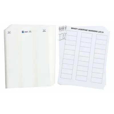BRADY LAT-31-747-1 Wraparound Label - Brady Precut Label Sheets
