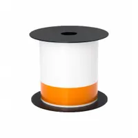 Pre-Cut Label Stock Roll: Orange Header, 4 in, Vinyl, Orange/White, Indoor/Outdoor (MPN BMSLT406AFC1125)
