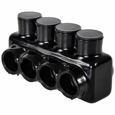 POLARIS Multitap Connector: 4 Port, Single-Sided Entry, 6 AWG – 250 kcmil Wire Size - Dry-Location Single-Sided Entry Multitap Connectors