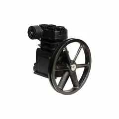 Single-stage, splash-lubricated air compressor pump rated at 5 hp. Delivers 16.3 cfm at 135 psi. Designed as a bare pump for integration into compressed air systems for powering pneumatic tools and equipment.