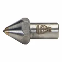 Indexable single-point diamond dresser for truing and dressing conventional abrasive grinding wheels up to 7 inches. Features a 1/4 carat diamond, 7/16 in shank diameter, 1 7/16 in overall length, and 60° included angle. BCUD2 specification. Restores wheel geometry and exposes fresh abrasive grains for improved grinding precision and surface finish