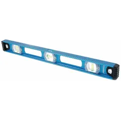 This 24-inch magnetic I-beam level features a side-read-only acrylic barrel with a strip vial. The aluminum frame provides a lightweight yet sturdy platform for level and plumb measurements. Its magnetic base allows hands-free attachment to metal surfaces, suitable for construction, framing, and industrial alignment tasks.