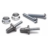Replacement leveling screw for plumbing fixtures such as floor drains and cleanouts. Used to adjust and stabilize fixture height during installation or maintenance, ensuring proper alignment and preventing uneven surfaces
