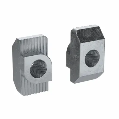FATH INC. Hammer Nut: M4 Size, For 6.5 mm Slot Wd, 10 Series, Single Center, Zinc-Plated - Drop-In T-Nuts