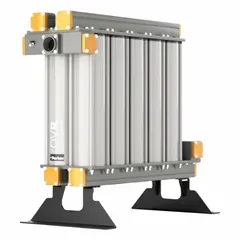 Activated carbon filter for removal of odor and oil vapor from compressed air systems. Aluminum body with 2 1/2 in NPT connection. Rated 1,380 scfm, 232 psig maximum operating pressure, 122°F maximum operating temperature.