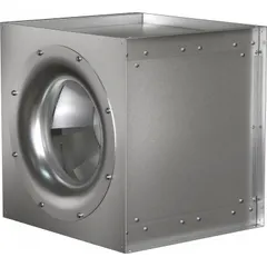 Direct-drive blower with mixed-flow wheel and included drive package. Delivers 5,853 cfm at 0.250 in static pressure. Features a 2 hp electronically commutated motor, 208-240V AC single-phase, CW rotation, and AMCA certification. Unassembled unit suitable for ducted HVAC and ventilation systems.