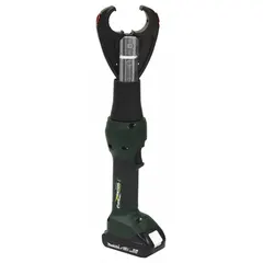 This cordless crimping tool kit features a scissor head design and accepts W dies for crimping copper conductors up to 600 kcmil. The die head type allows for secure connections in electrical installations. It is a bare tool compatible with Makita 18V LXT batteries.