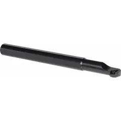 This indexable boring bar features a positive rake geometry and right-hand orientation, designed for internal turning operations. It is used for precision boring of holes in metal parts, providing effective chip control and surface finish. The tool accepts indexable inserts for efficient cutting.
