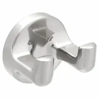 TAYMOR Robe Hook: 2 1/8 in x 2 1/8 in x 1 3/4 in, Zinc, Satin, Mounting Plates/Nylon Anchors/Screws (MPN 04-SN8402)