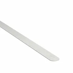 Non-abrasive acrylic strips for slip resistance in wet and barefoot traffic areas. Each pack contains 50 white strips measuring 3/4 in x 17 in with 23 mil thickness. Pressure-sensitive adhesive for indoor and outdoor use. Meets ADA specifications for wet and humid environments.
