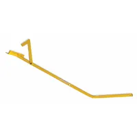 Steel square sign post with powder-coated yellow finish, 49 in length, 1-1/2 in diameter, and prepunched holes on 7/8 ft of the post. Used for mounting safety signs on square railings or posts in industrial facilities, warehouses, and construction sites