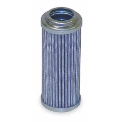 Hydraulic cartridge filter element with fiberglass media for contaminant removal in hydraulic systems. Used in industrial machinery, mobile equipment, and power units to protect pumps, valves, and actuators from wear.