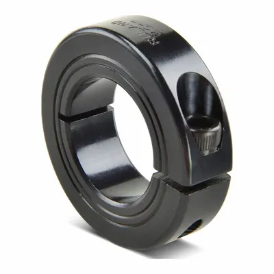 RULAND MANUFACTURING Shaft Collar: 1-Piece, Metric with Inch Bore, Round, Clamp-On - Steel Shaft Collars