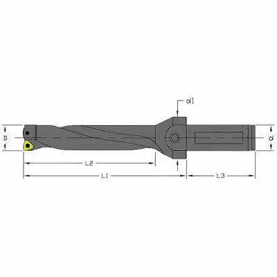 ULTRA-DEX USA Indexable Insert Drill: UD-1031-4D-100 (MPN 926-000-067) - Indexable Drill Bits for General Drilling