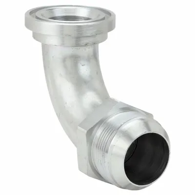 AEROQUIP Hydraulic Hose Adapter: 1 1/2 in x 1 1/2 in Fitting Size, Male x Male, Flange x JIC - Flange-to-JIC Steel Hydraulic Hose Adapters
