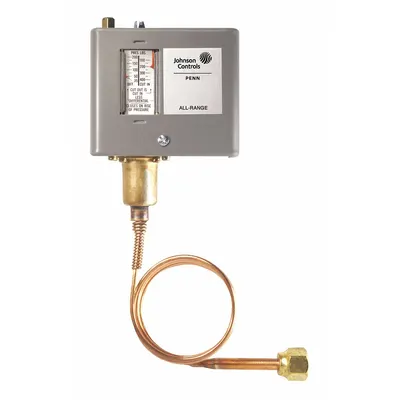 JOHNSON CONTROLS High Pressure Control: Fan Cycling, Auto Reset, 100 psi to 470 psi, 35 psi to 200 psi - Single-Pressure Controls