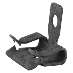 Steel beam clamp with zinc-plated finish for hammer-on mounting to beam flanges 5/16 to 1/2 in thick. Accepts 1/4 in pipe and supports 200 lb load. UL/CUL listed. Used in electrical and mechanical support systems for securing conduit or cable trays to steel beams.