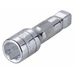 This 1/2" drive hand socket extension features a 3-inch overall length with standard type design. It is used to extend the reach of 1/2" drive sockets for accessing recessed fasteners in mechanical and industrial applications.