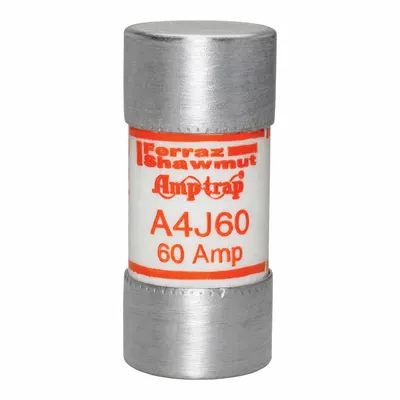 MERSEN Fuse: A4J Series, Class J, Cylindrical Body, Fast-Acting, 60 A, 600 V AC - Fast-Acting Cylindrical Fuses