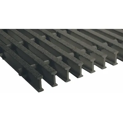 FIBERGRATE Fiberglass Pultruded Grating: Structural Grating, 5 ft x 8 ft Nominal Size (WxL) - Acid-Resistant Industrial Structural Grating