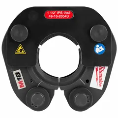This stainless steel press ring is designed for use with Isotubi USA extended press tools to create connections on 1 1/2 in pipe. It is suitable for applications in commercial plumbing, HVAC, and industrial piping systems requiring stainless steel joints.