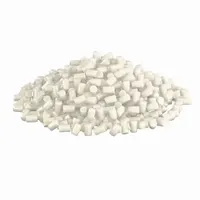PIOCREAT ABS 3D-printing pellets in white color, supplied in 25 kg bags. The material has a durometer of 100 Shore D. These pellets are used in extrusion-based additive manufacturing for producing durable, impact-resistant parts and components