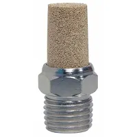 SPEEDAIRE Exhaust Muffler: 3/8 in NPT, 11/16 in Hex Size, Nickel Plated Steel, Bronze (MPN 1A327)