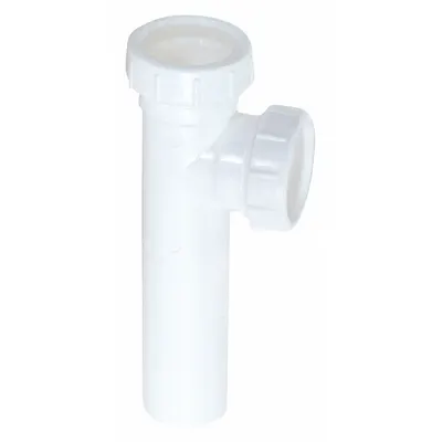 OEM End Outlet Tee: Plastic, White, 1 1/2 in Nominal Pipe Size, Slip - Drain Tees
