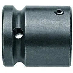 Hex power bit holder socket with 7/16 in output drive size and 1-3/8 in overall length. Locking mechanism secures bits during high-torque fastening and loosening. Oiled finish provides corrosion resistance.