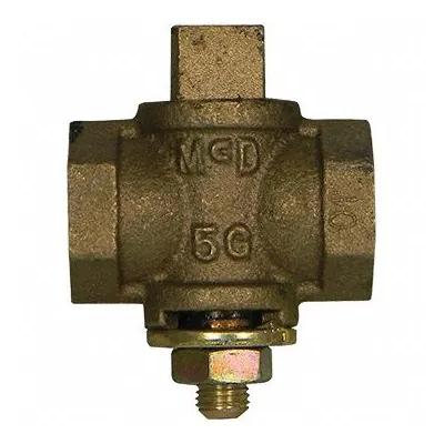 A.Y. MCDONALD Gas plug valve: 3/4 in Pipe Size, FNPT x FNPT, Brass - LP & Natural Gas Plug Valves