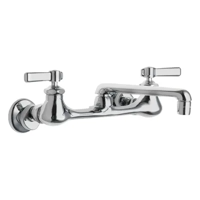CHICAGO FAUCETS 540-LDE35XKABCP Widespread Wall-Mount Kitchen Faucet - Widespread Kitchen Faucets