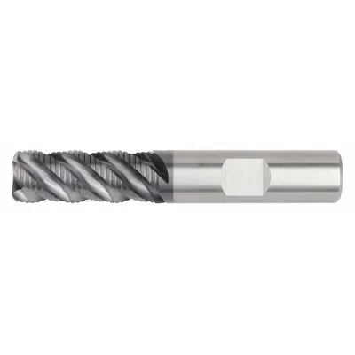 WIDIA HANITA Roughing End Mill: Carbide, AlTiN Coated, 4 Flute, 1" Mill Dia, 1-1/2" LOC - Corner-Radius Carbide Roughing End Mills for Steel & Cast Iron