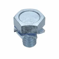 SEMS Screw: External Tooth, #6-32 Thread Size, 1/4 in Lg, Steel, Zinc-Plated, Hex, 100 PK (MPN HTCEIF0-600250US-100P)