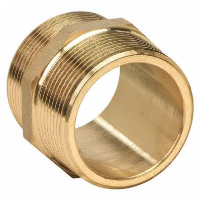 MOON AMERICAN Fire Hose Adapter: 1 1/2 in Compatible Pipe Size, NPT x NPSH, Straight - Brass Rigid Fire Hydrant & Standpipe Adapters