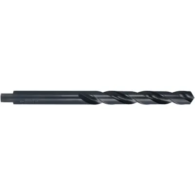 CHICAGO-LATROBE Taper Length Drill Bit: 9/64", 118° Point, Black Oxide HSS - Tang-Shank High-Speed Steel Taper-Length Drill Bits